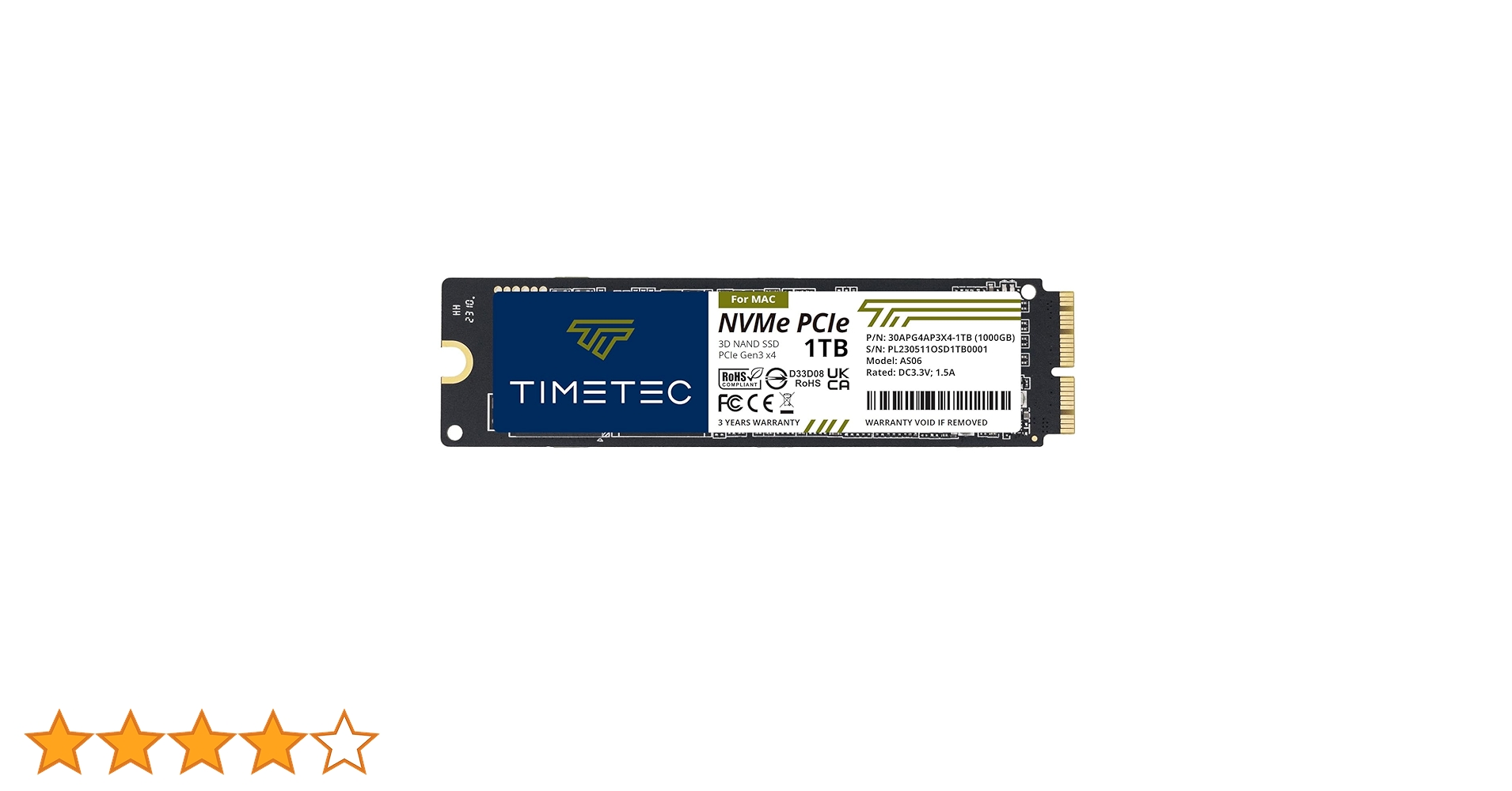 内蔵型SSD Mac SSD 1TB PCIe Gen 3.0 x 4 NVMe1.4 内蔵型SSD Mac SSD 1TB PCIe Gen 3.0 x 4 NVMe1.4 Amazon | fanxiang